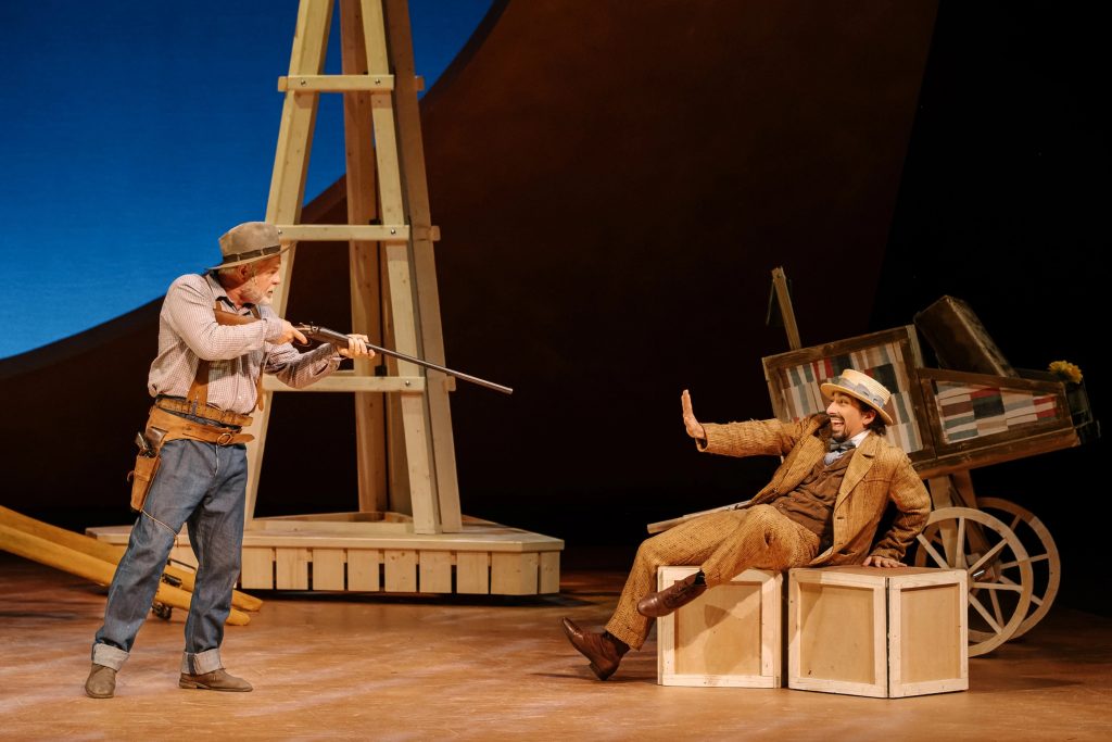 Enda Oates and Julian Capolei in Oklahoma! Image, Marcin Lewandowski